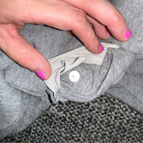 Lululemon Cozy Cuddle Up Asymmetrical Zipper Collared Sweatshirt Light Gray 4 - Picture 10 of 10